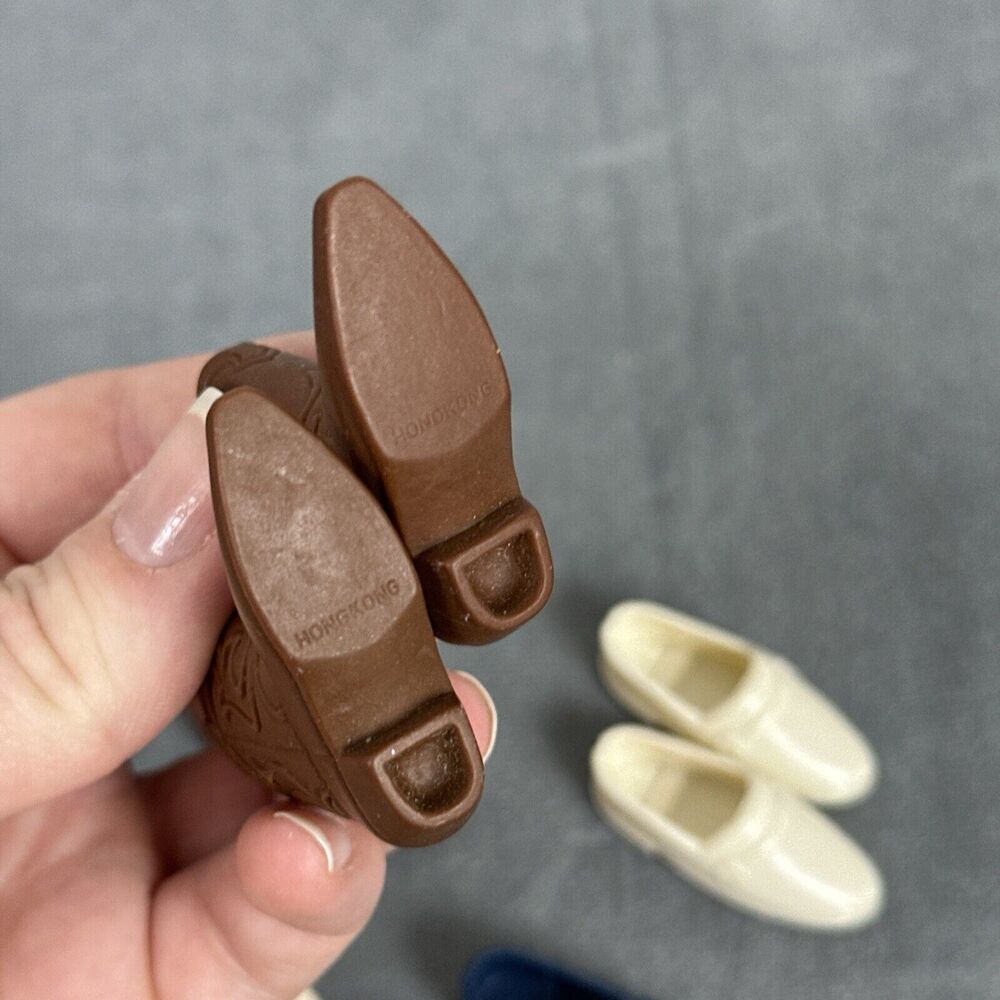 Vintage Ken Doll Shoes Boots Hong Kong Taiwan Philippines Rubber Plastic Pairs - Picture 4 of 7
